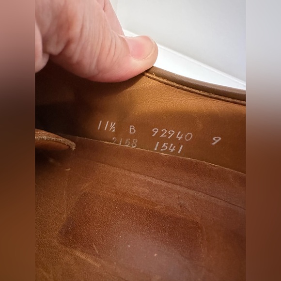 Allen Edmonds Comfort Orthotic Walnut Oxfords, Size 11.5 Golf Shoes Leather Tan - Picture 7 of 9